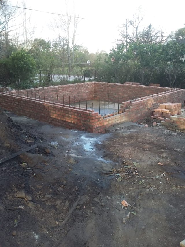 Construction of a pool, stage one, Cape Town